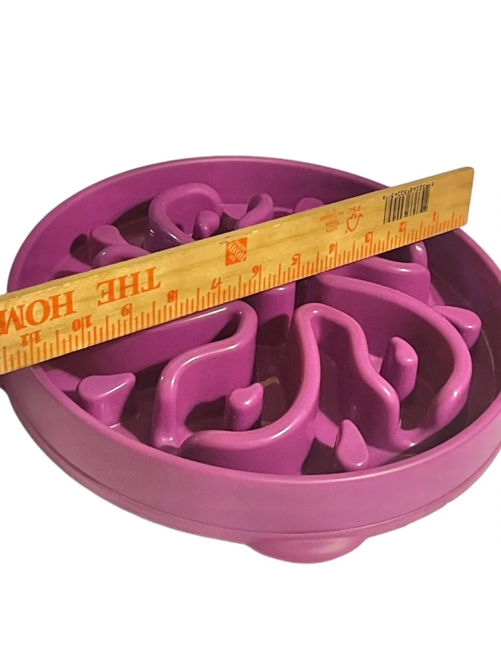 Slow-Feed Dog Bowl Large Digestion Health Magenta 11” diameter bottom grippers.
